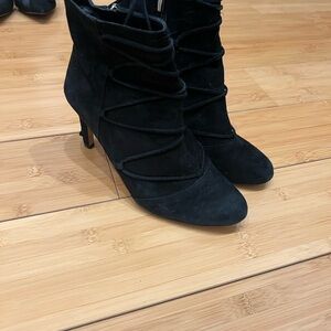 Vince Camuto Black Suede Heeled Boots